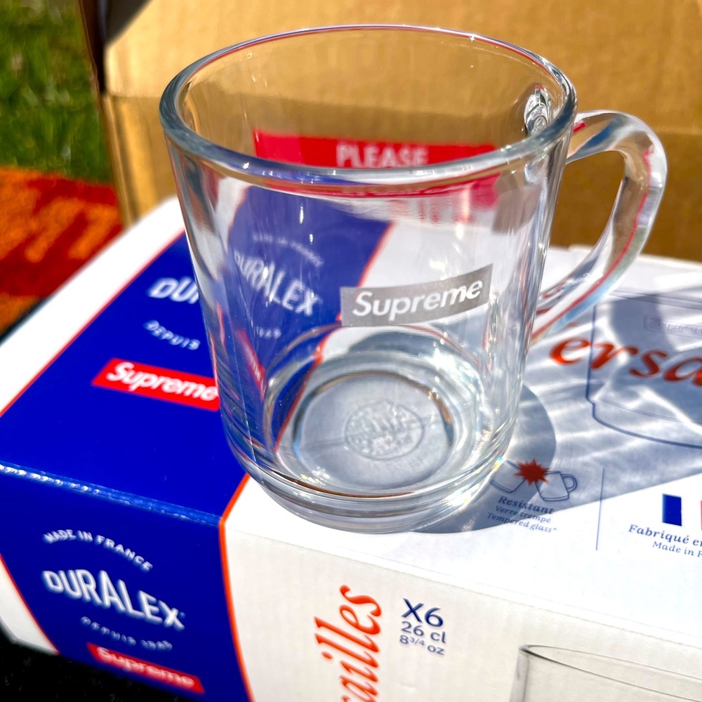 Supreme Duralex Tempered Glass Mugs Clear